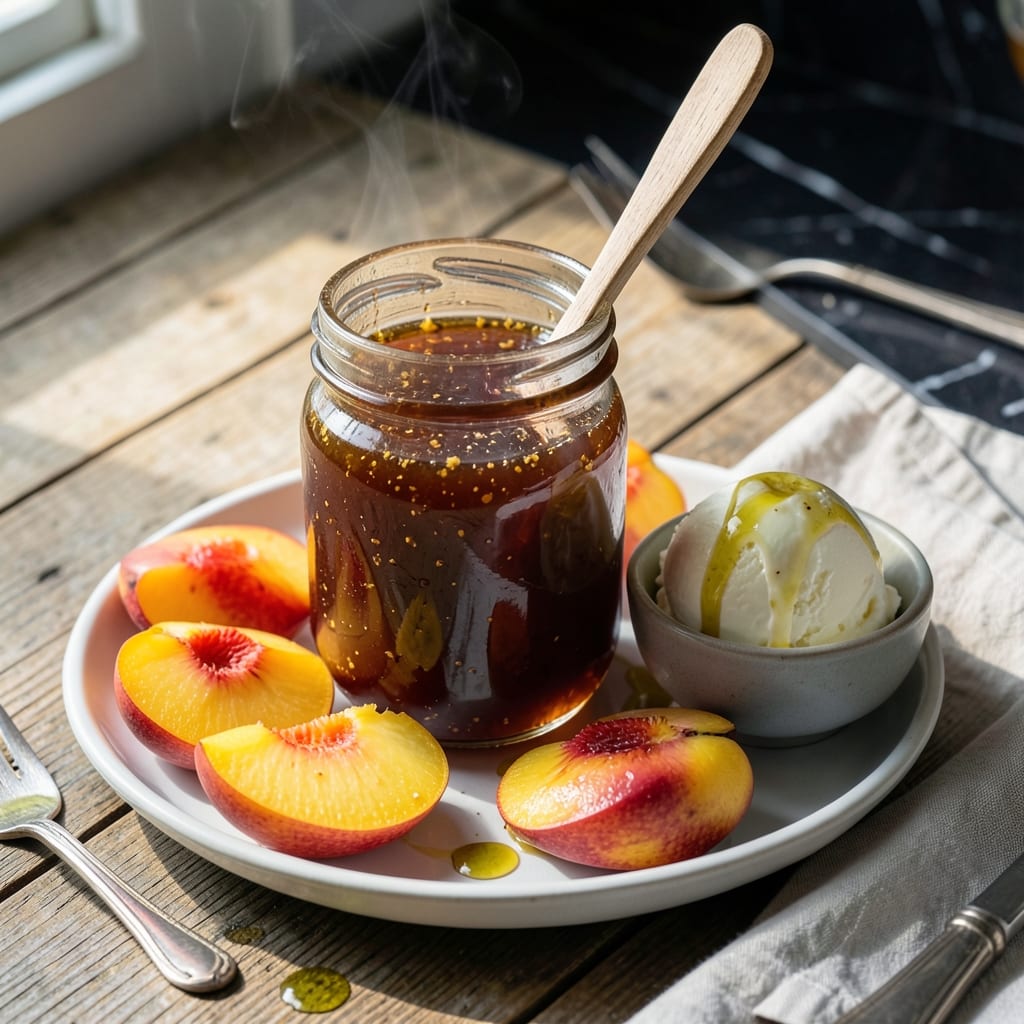 Peach Syrup Recipe for Ice Cream: Sweet and Silky Drizzle for Scoops