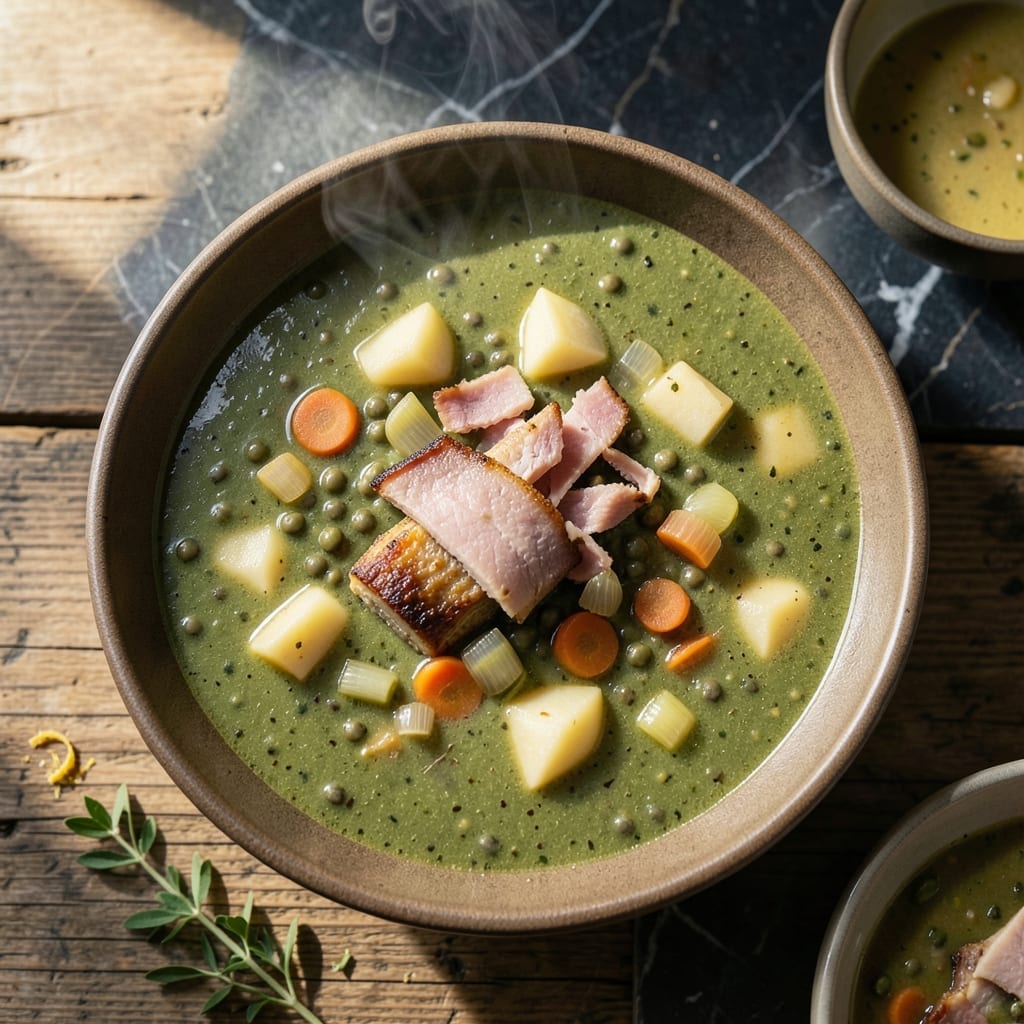 Pea Soup Recipe With Ham Bone and Potatoes: Hearty Bowl of Rustic Comfort Pea Soup Recipe With Ham Bone and Potatoes: Hearty Bowl of Rustic Comfort