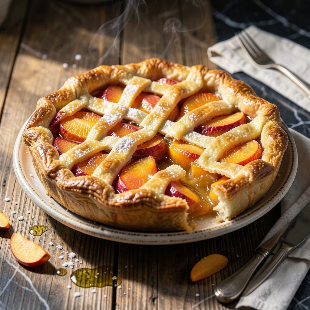 Peach Pie Recipe Using Fresh Peaches: Flaky Lattice Over Juicy Slices Peach Pie Recipe Using Fresh Peaches: Flaky Lattice Over Juicy Slices