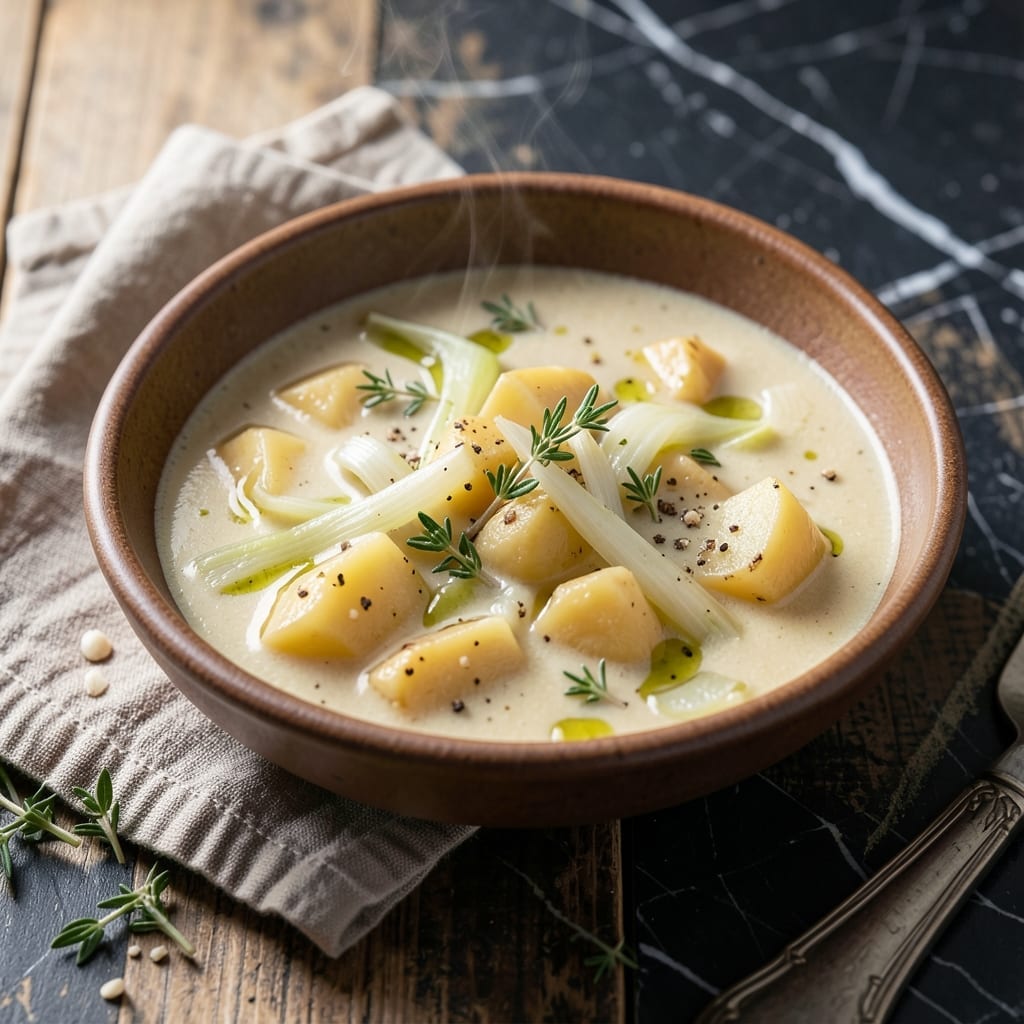 Potato Leek Recipe Vegan: Silky Smooth With Fresh Herbs Potato Leek Recipe Vegan: Silky Smooth With Fresh Herbs