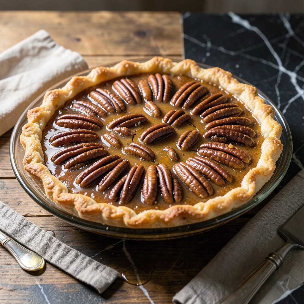 Pecan Pie Recipe With Maple Syrup: Nutty Sweetness in a Flaky Crust Pecan Pie Recipe With Maple Syrup: Nutty Sweetness in a Flaky Crust