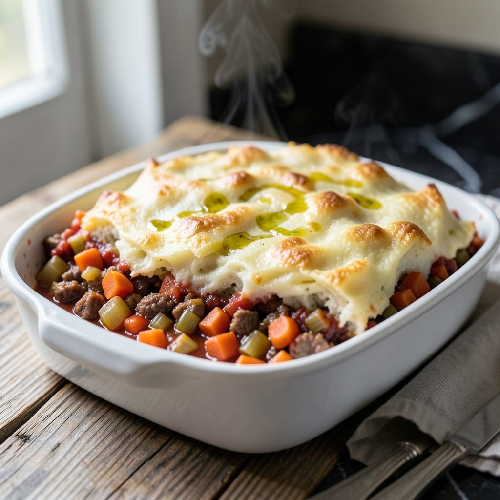 Shepherd's Pie Recipe With Tomato Sauce: Golden Mash Over Rich Savory Filling