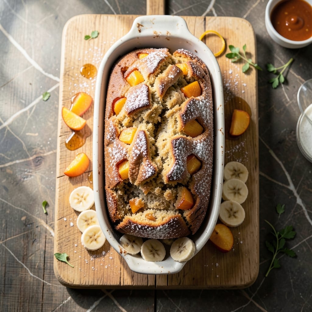 Peach Banana Bread Recipe With Canned Peaches: Moist Loaf With Sweet Fruit Swirls