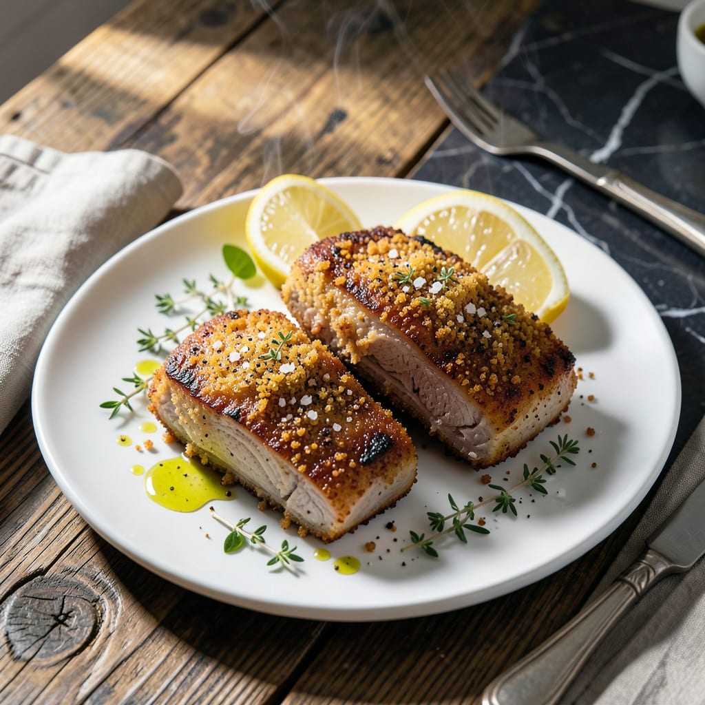 air fryer recipe for pork chops detailed visual guide
