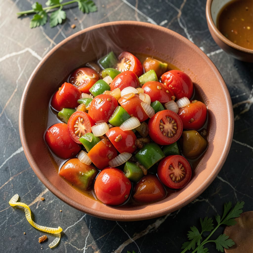 Amish Stewed Tomatoes Recipe: Rustic Garden Freshness in Every Spoon example with annotations
