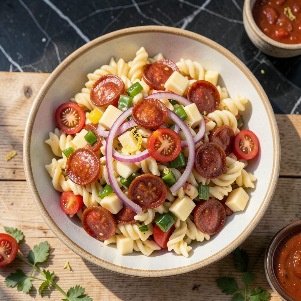Pasta Salad Recipe With Pepperoni and Cheese: Italian-Inspired Picnic Favorite Pasta Salad Recipe With Pepperoni and Cheese: Italian-Inspired Picnic Favorite