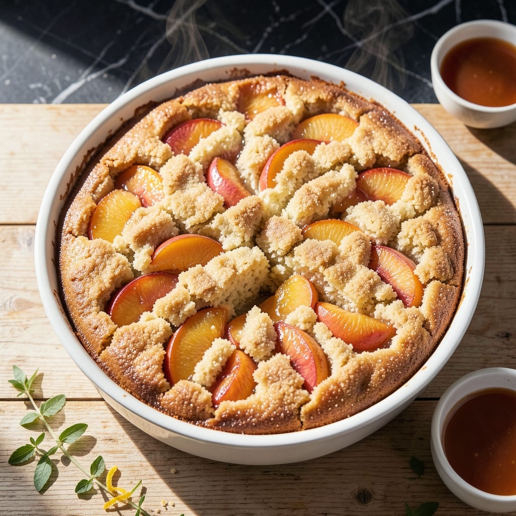 Peach Cobbler Cake Recipe With Canned Peaches: Moist Vanilla Base With Easy Shortcut Fruit