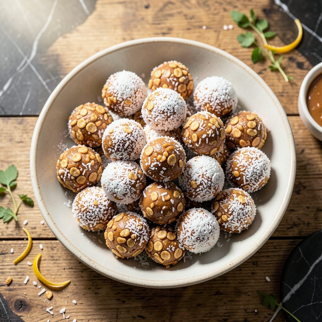 Peanut Butter Balls Recipe With Rice Krispies and Coconut: No-Bake Crunchy Bites