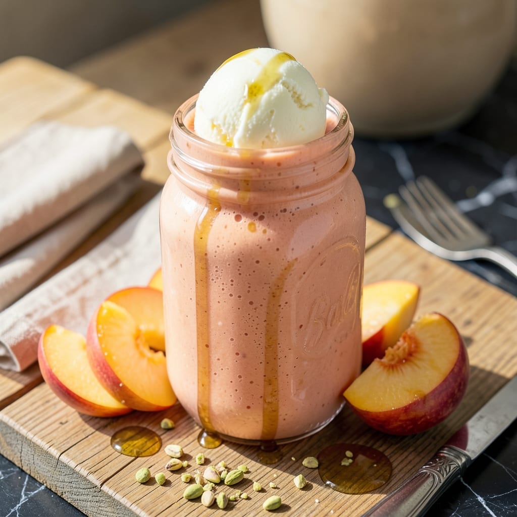 Peach Smoothie Recipe With Ice Cream: Decadent Blended Summer Indulgence Peach Smoothie Recipe With Ice Cream: Decadent Blended Summer Indulgence