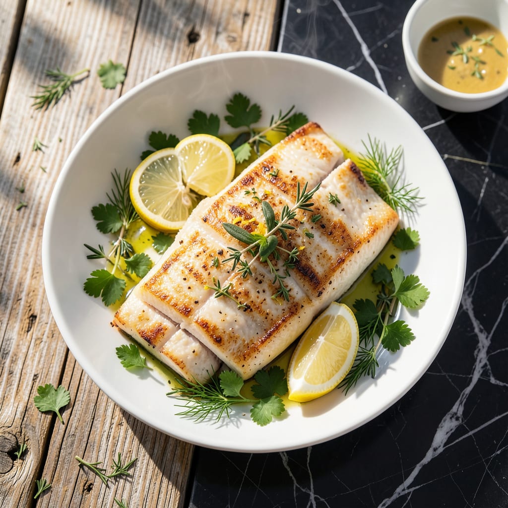 Complete Baked Largemouth Bass Recipe: Flaky White Fish With Lemon Herb Crust overview image