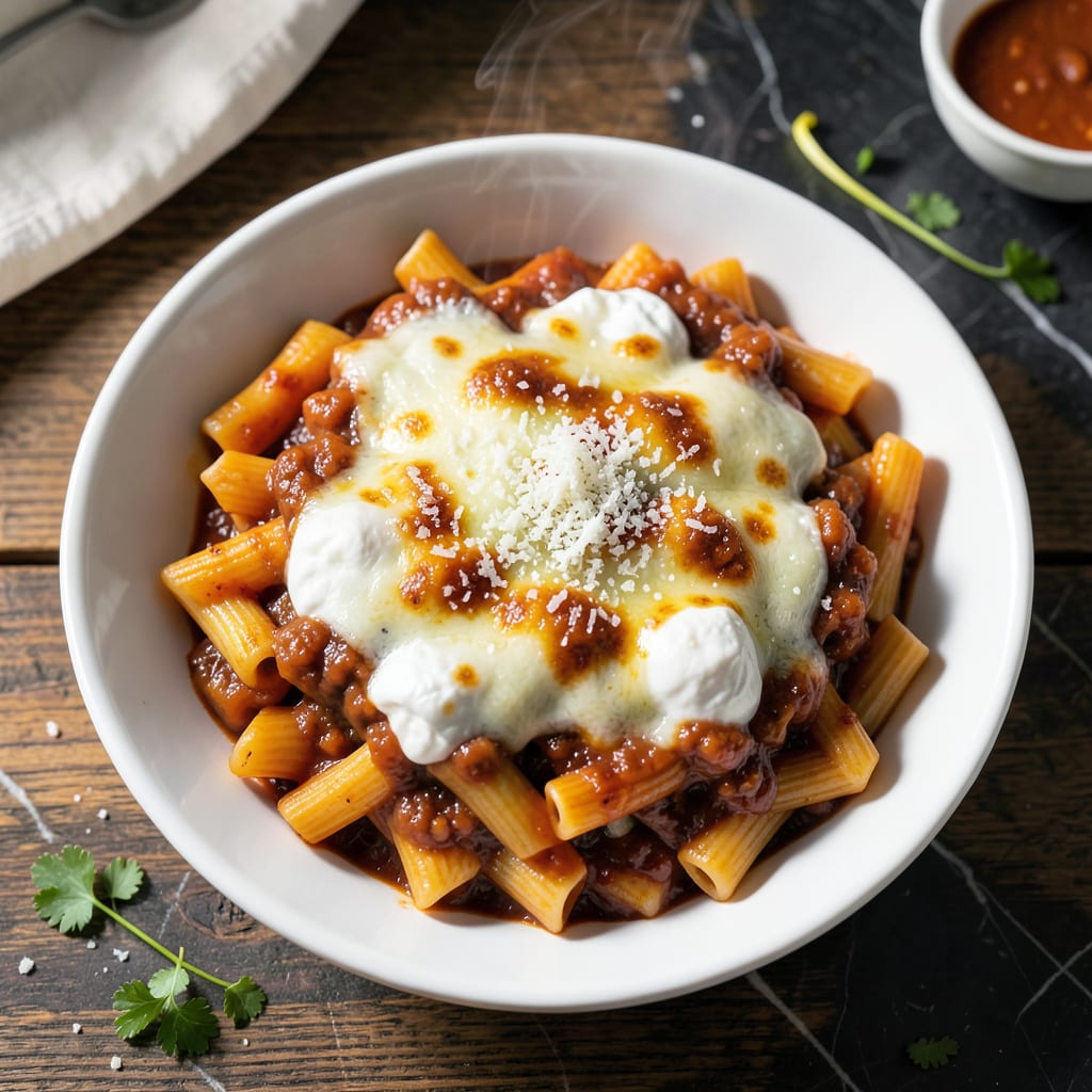 Baked Ziti Recipe Ina Garten: Layers of Cheesy Indulgence illustration with key details