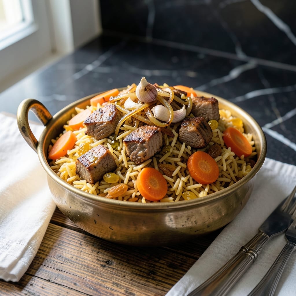 Kabuli Pulao Recipe Pakistani: Fragrant Rice With Caramelized Carrots and Raisins