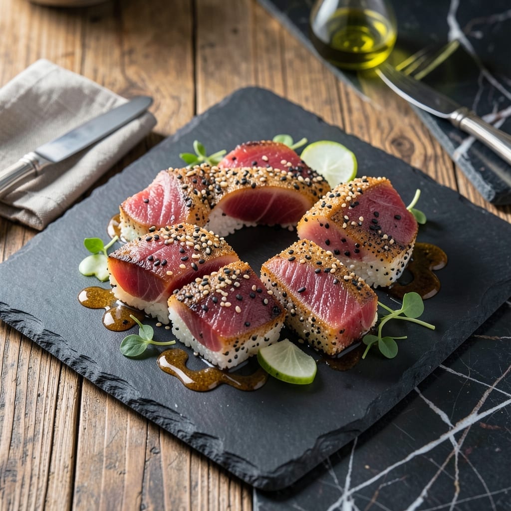 Ruth's Chris Ahi Tuna Appetizer Recipe: Seared Rare With Sesame Crust