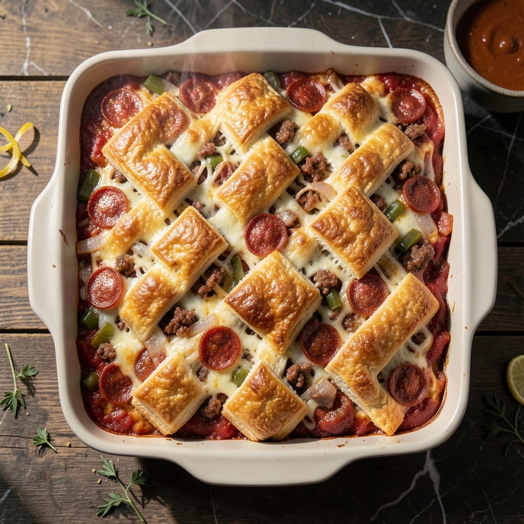 Pizza Casserole Recipe With Biscuits: Fluffy Topped Cheesy Layers Pizza Casserole Recipe With Biscuits: Fluffy Topped Cheesy Layers