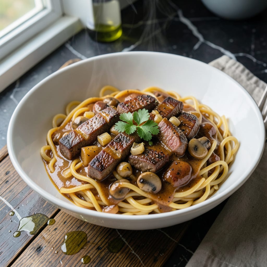 Complete Beef Stroganoff Recipe Pioneer Woman: Mushroom Rich Creaminess Over Egg Noodles overview image