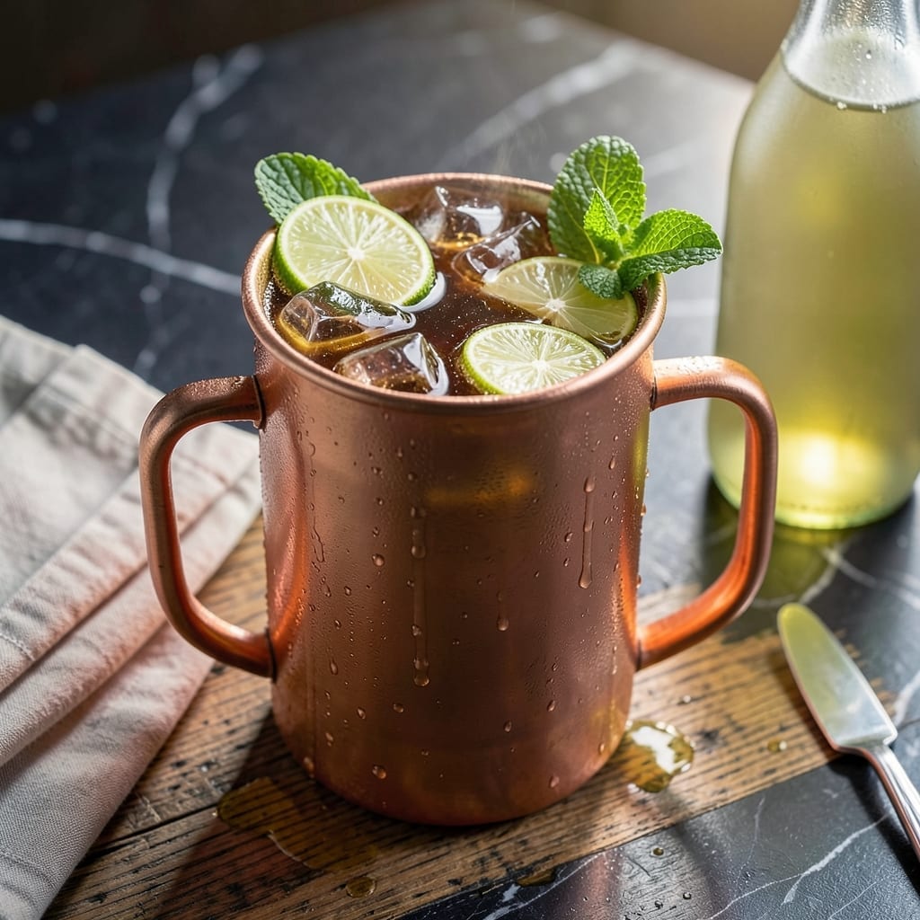 Recipe for Mule Drinks: Ginger Beer and Lime Zing in a Copper Mug Recipe for Mule Drinks: Ginger Beer and Lime Zing in a Copper Mug