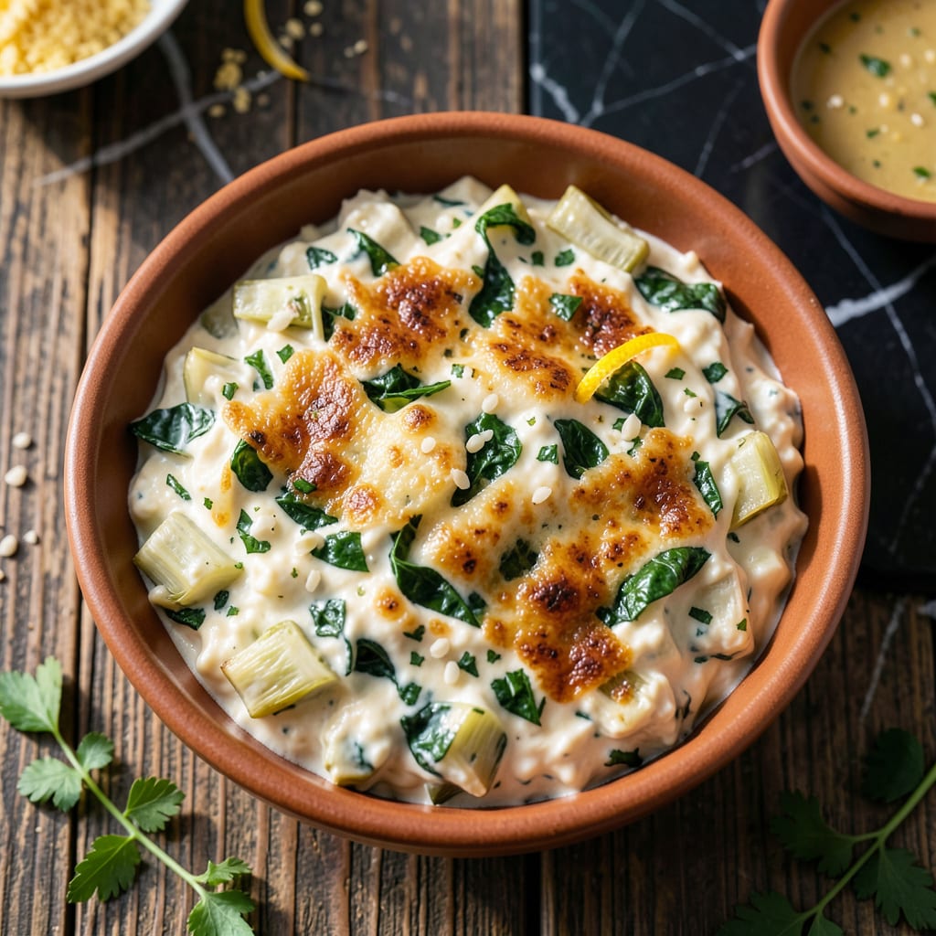 Best Artichoke Dip Recipe: Spinach and Parmesan Crowd Pleaser illustration with key details
