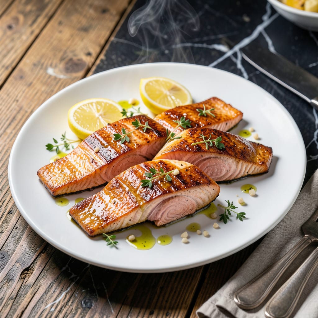 Best Damn Salmon Recipe: Lemon Garlic Butter Glazed Finish detailed visual guide