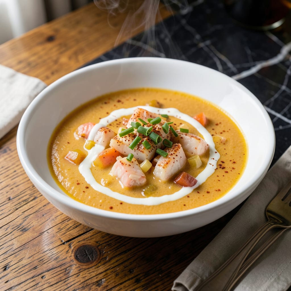 Visual representation of Better Than Bouillon Lobster Bisque Recipe: Rich and Luxurious Seafood Indulgence