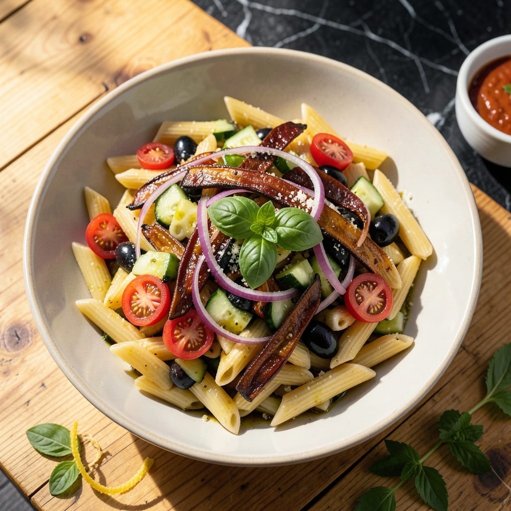 Pasta Salad Recipe With Roasted Red Peppers: Mediterranean Freshness in Every Bite Pasta Salad Recipe With Roasted Red Peppers: Mediterranean Freshness in Every Bite