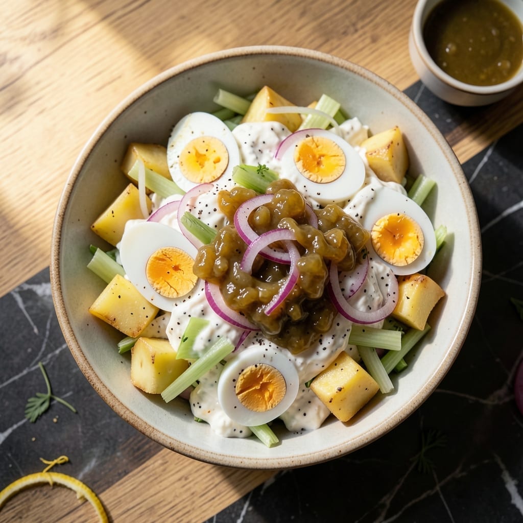 Potato Salad Recipe Using Greek Yogurt: Light and Tangy With Crisp Veggies Potato Salad Recipe Using Greek Yogurt: Light and Tangy With Crisp Veggies