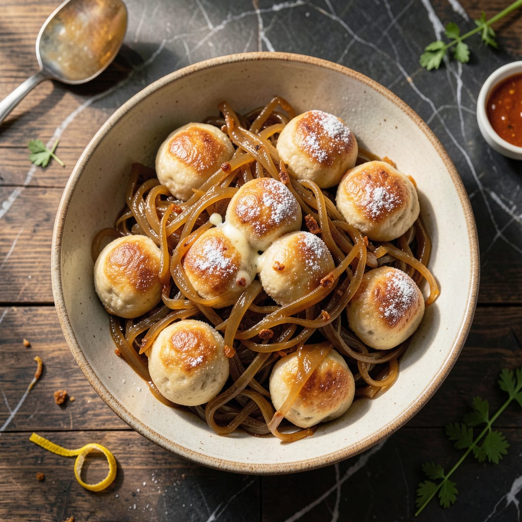 Bobalki With Sauerkraut Recipe: Eastern European Dumpling Delight example with annotations