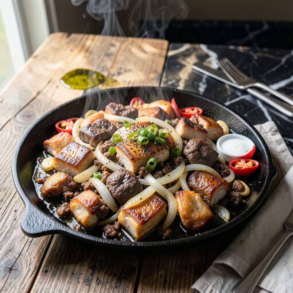 Pork Sisig Recipe Panlasang Pinoy: Sizzling Plate of Crispy Pork and Chile Heat Pork Sisig Recipe Panlasang Pinoy: Sizzling Plate of Crispy Pork and Chile Heat