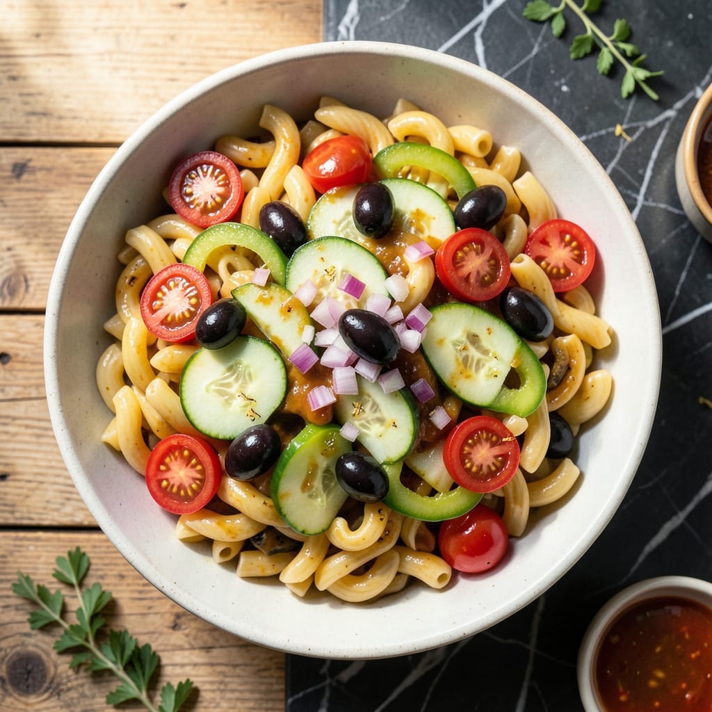Pasta Salad Recipe With Zesty Italian Dressing: Bright Herb-Kissed Medley for Picnics