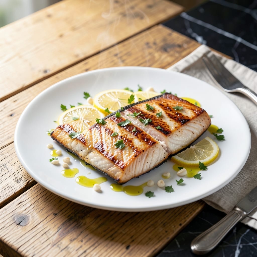 Recipe for Striped Bass: Flaky White Fish With Lemon-Herb Brightness Recipe for Striped Bass: Flaky White Fish With Lemon-Herb Brightness