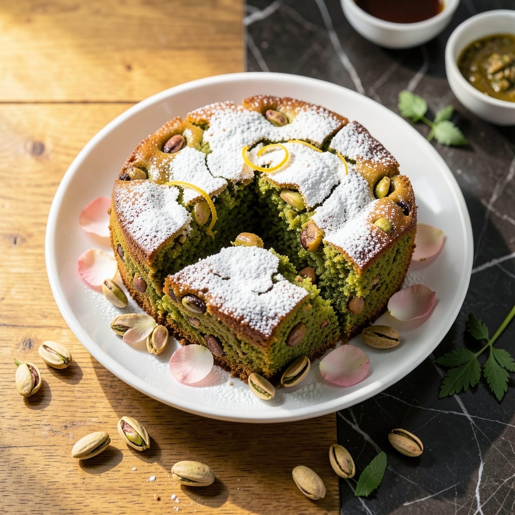 Pistachio Cake Recipe From Scratch: Nutty Moist Crumb with Cardamom Aroma