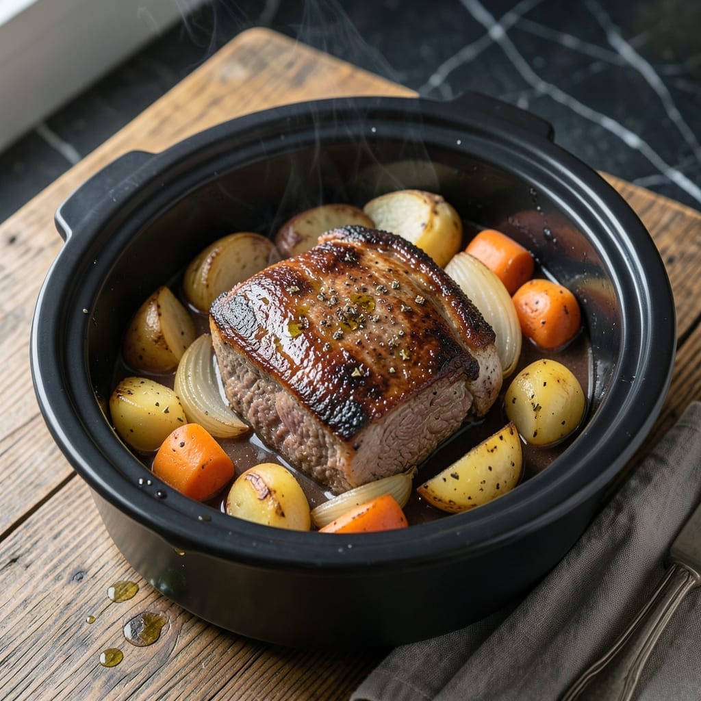 Easy Pot Roast Recipe in Crock Pot: Hands-Off Sunday Supper with Root Vegetables Easy Pot Roast Recipe in Crock Pot: Hands-Off Sunday Supper with Root Vegetables