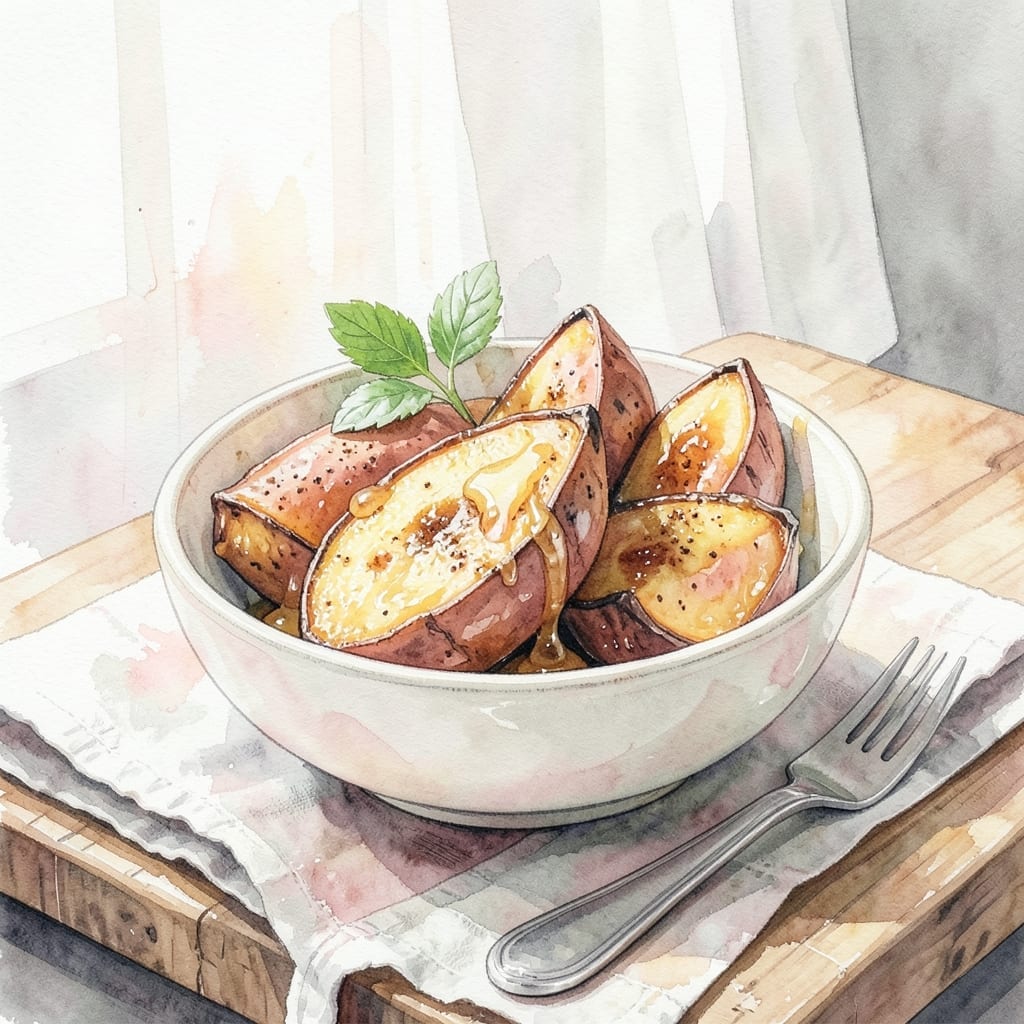 Roasted Sweet Potato Recipe Brown Sugar: Caramelized Edges With Buttery Glaze Roasted Sweet Potato Recipe Brown Sugar: Caramelized Edges With Buttery Glaze