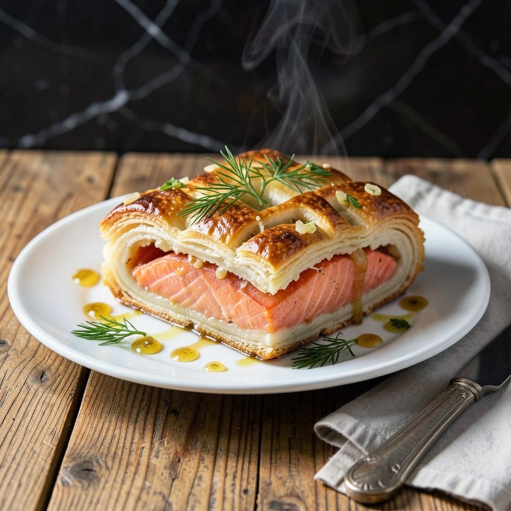 Gordon Ramsay Salmon Wellington Recipe: Flaky Pastry With Herb-Crusted Fish Gordon Ramsay Salmon Wellington Recipe: Flaky Pastry With Herb-Crusted Fish