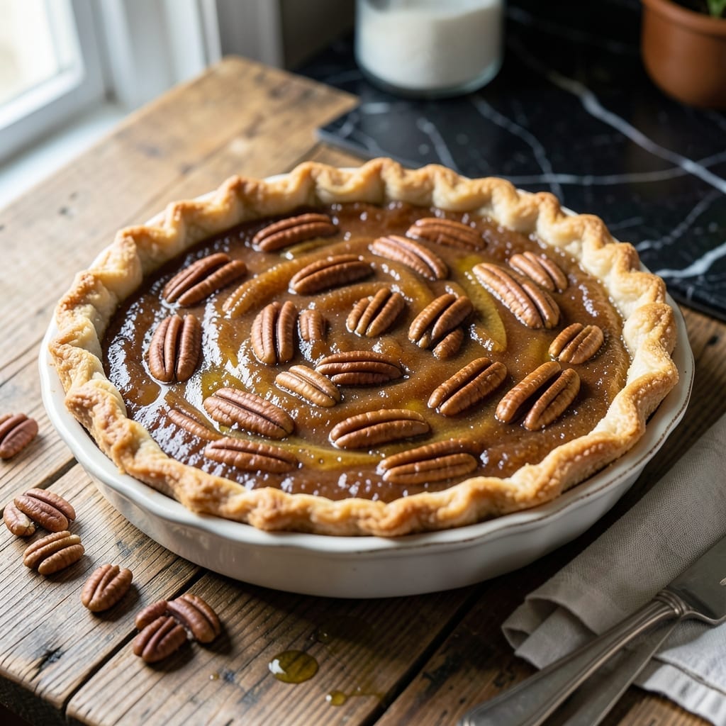 Pecan Pie Recipe Without Corn Syrup or Maple Syrup: Rich Sweetness From Brown Sugar