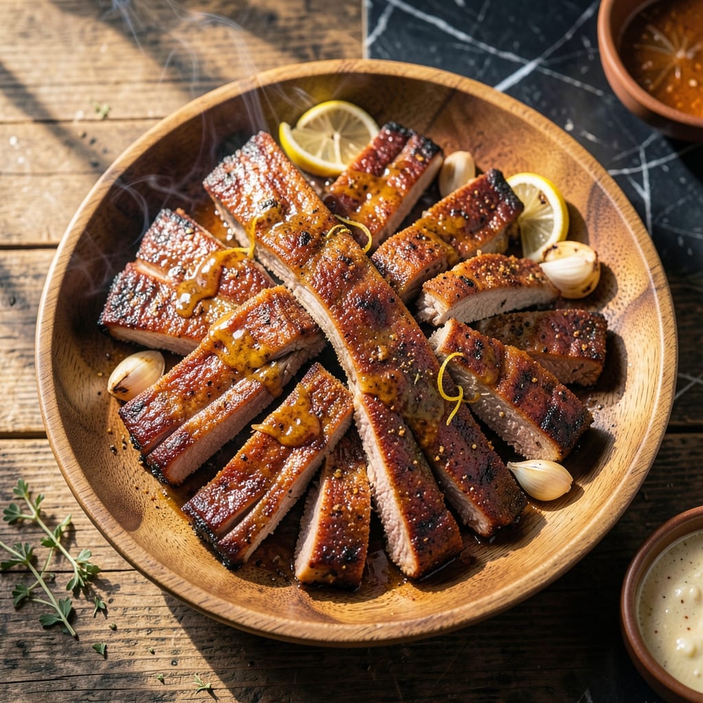 Pork Loin Country Style Ribs Recipe Grill: Charred Edges with Applewood Smoke