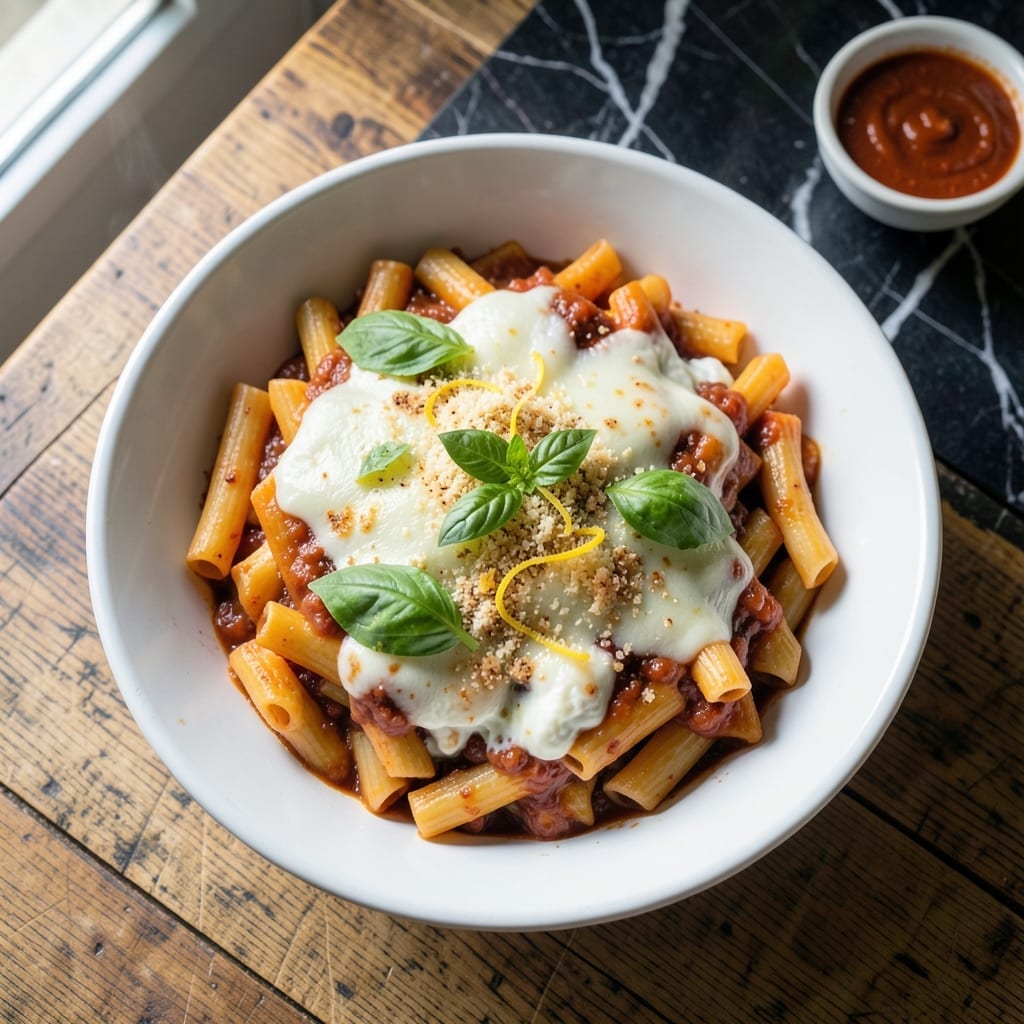 Baked Ziti Recipe With Ricotta: Three-Cheese Layers of Gooey Goodness