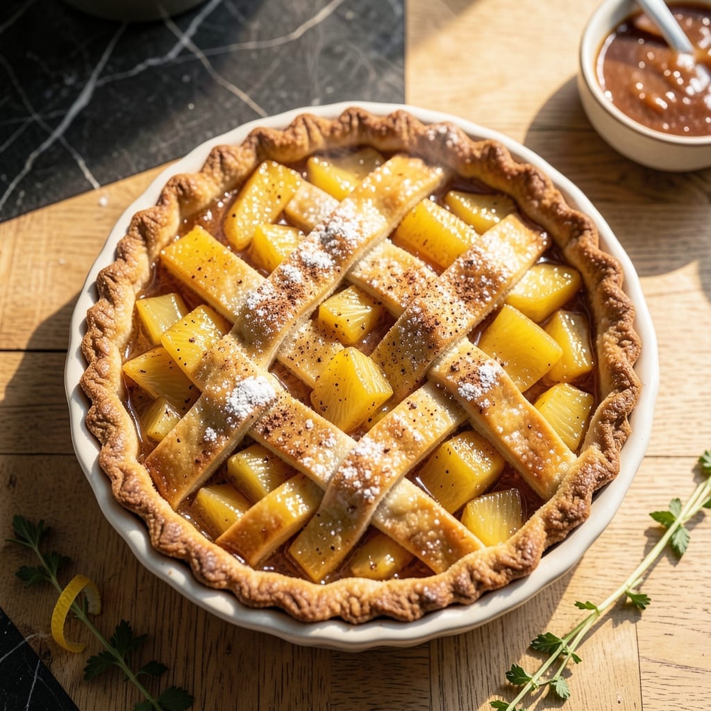Pineapple Pie Recipe With Fresh Pineapple: Tropical Sweetness in a Flaky Crust