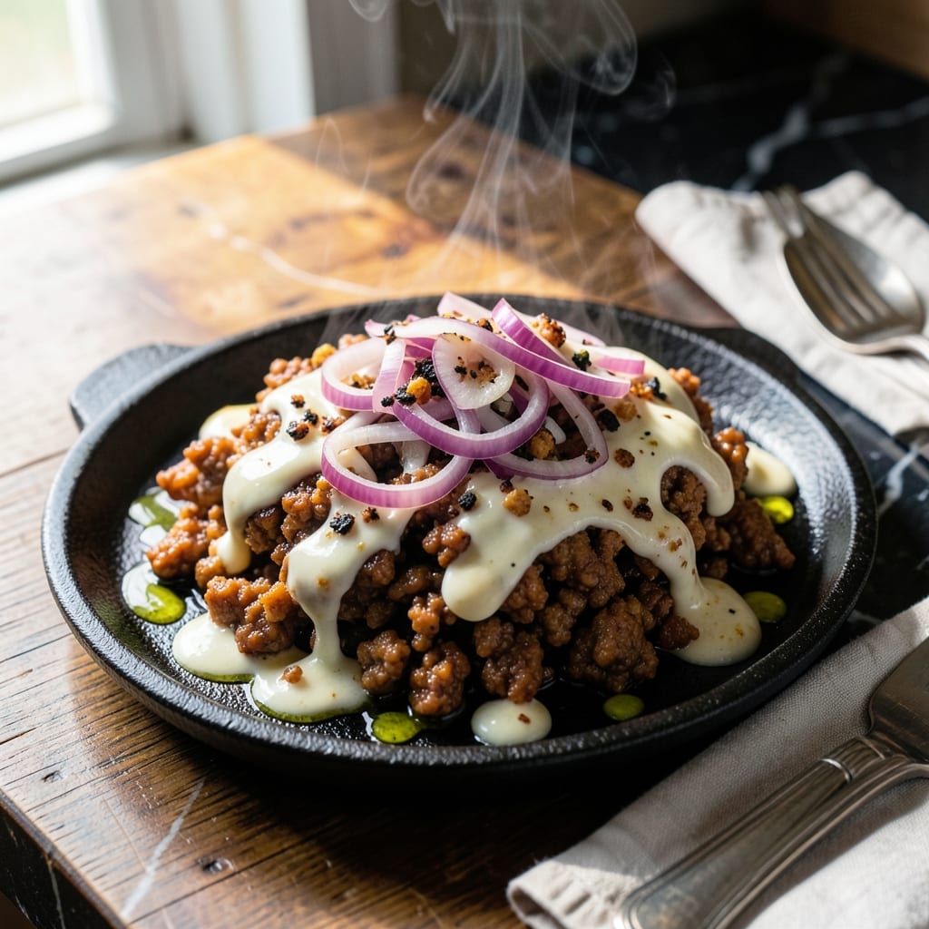 Pork Giniling Sisig Recipe Pinoy Style: Sizzling Crispy Bits With Tangy Zing Pork Giniling Sisig Recipe Pinoy Style: Sizzling Crispy Bits With Tangy Zing