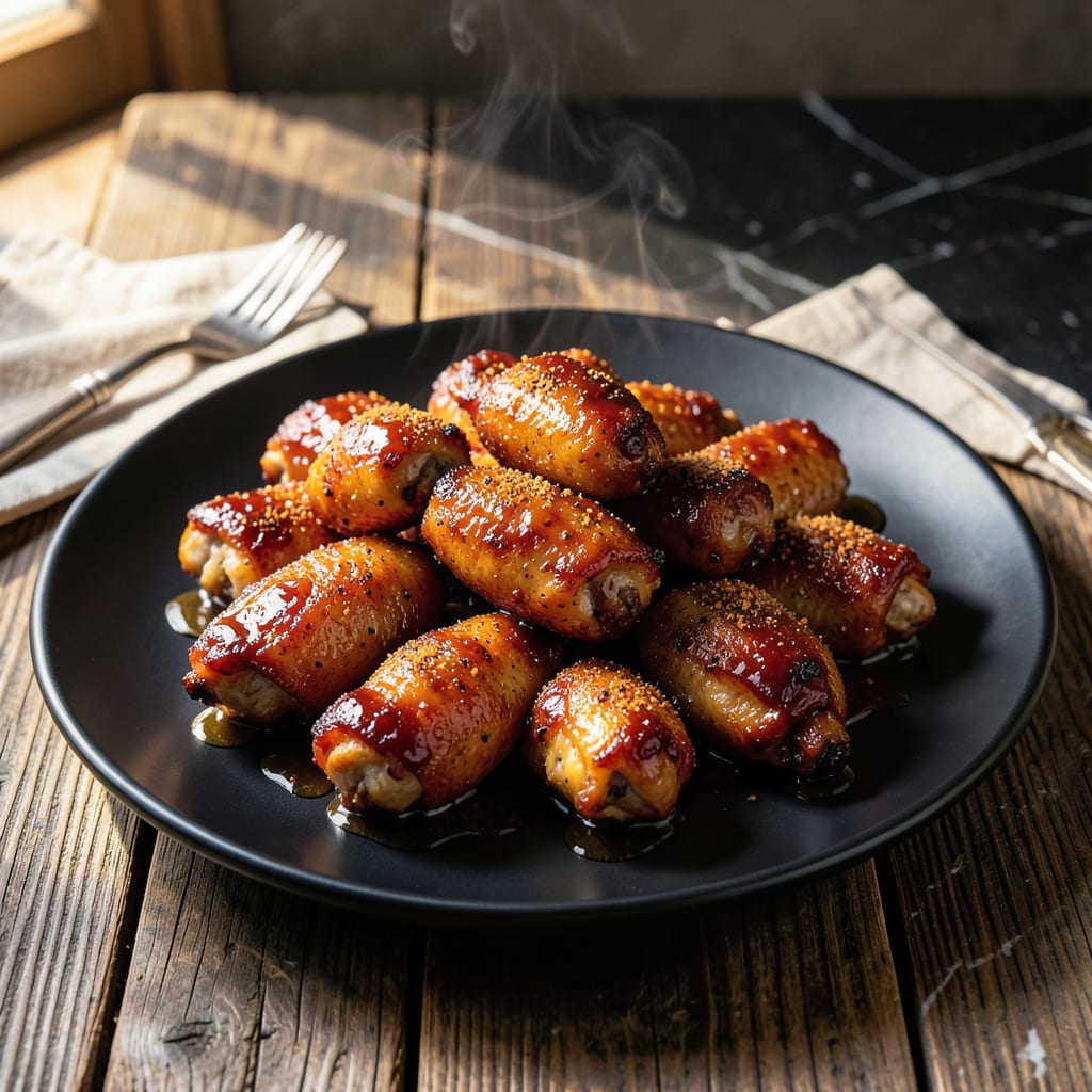 Cajun Ninja Sticky Chicken Recipe: Sweet and Spicy Glazed Delight example with annotations