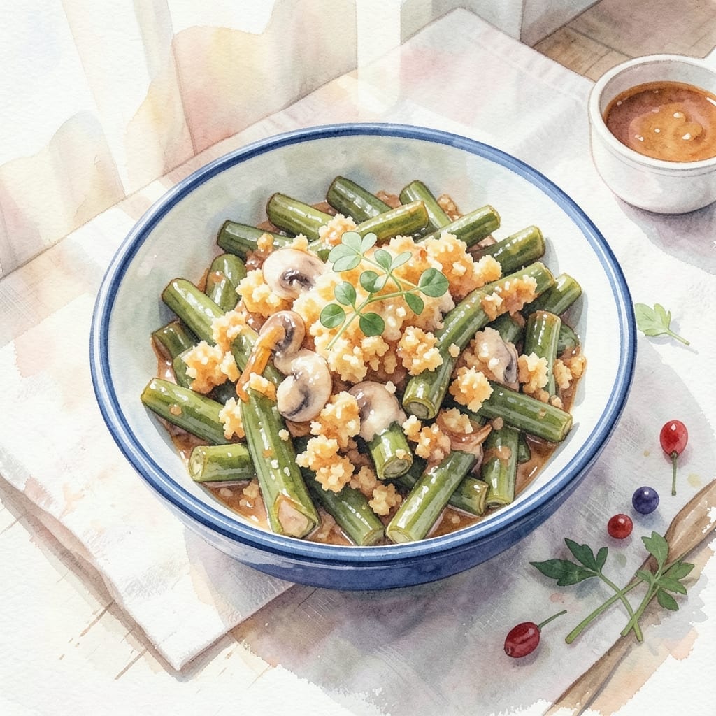 Green Bean Casserole Recipe With Ritz Crackers: Buttery Crunch on Creamy Comfort