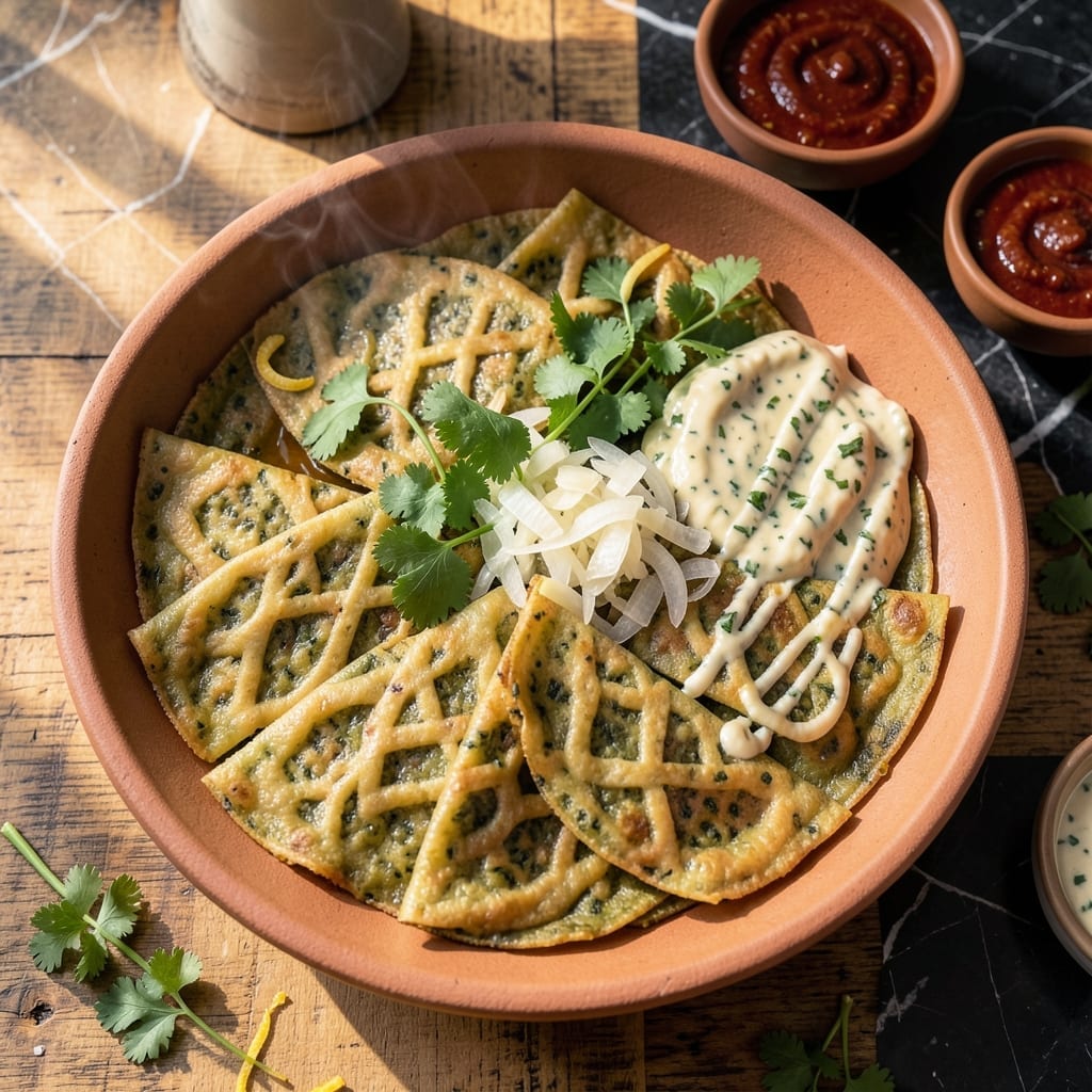 Pesarattu Recipe With Rice: Andhra-Style Green Moong Dal Crepes Pesarattu Recipe With Rice: Andhra-Style Green Moong Dal Crepes