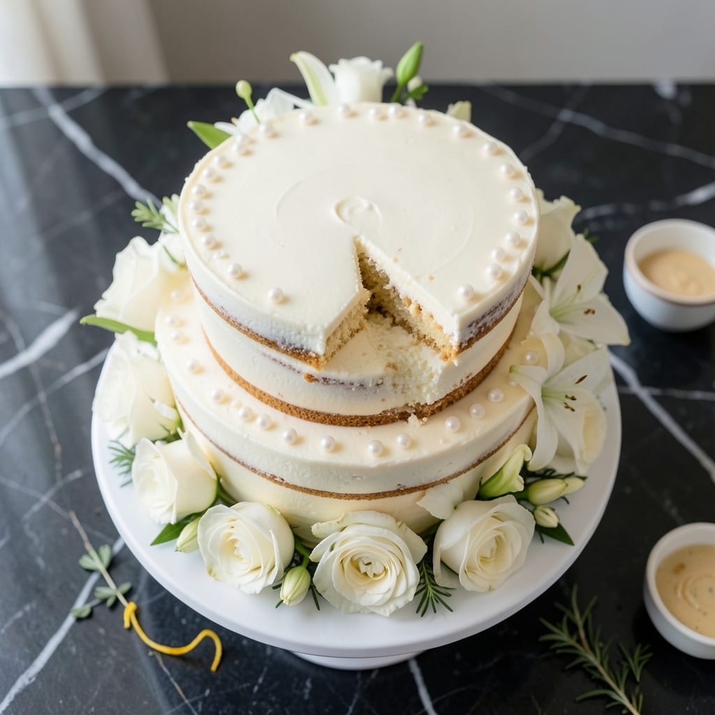 Recipe Girl White Wedding Cake: Elegant Vanilla Layers with Buttercream Swirls