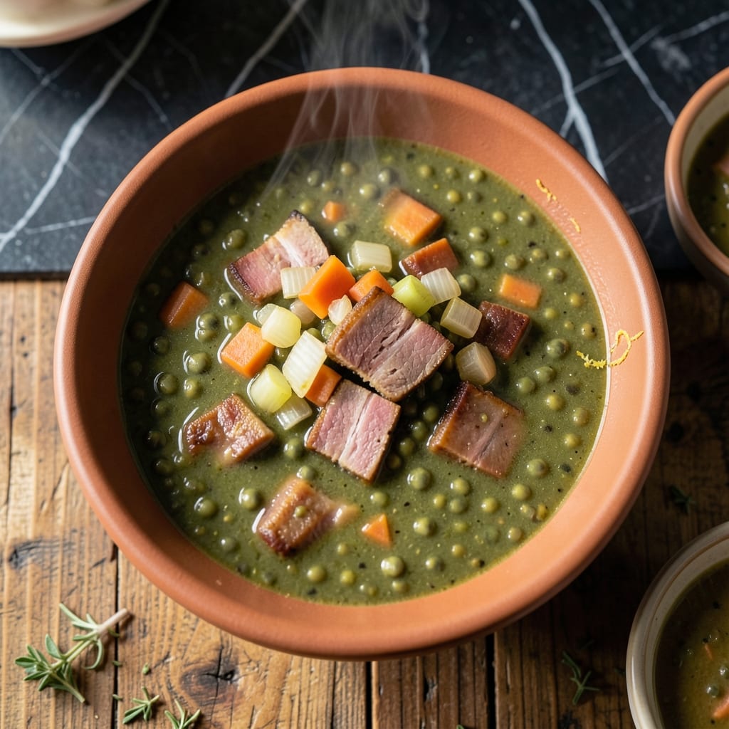 Pea and Ham Soup Recipe Slow Cooker: Hearty Split Peas with Smoky Ham Bites