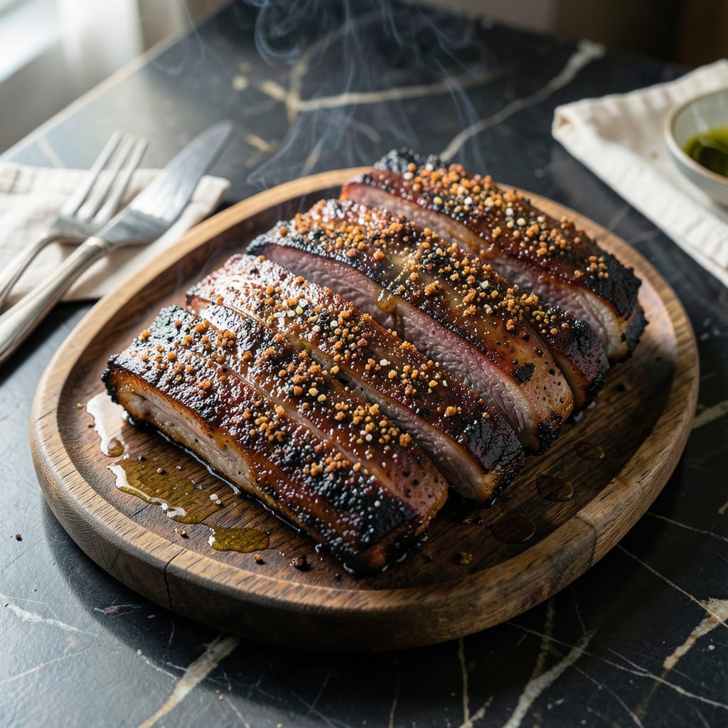 charcoal grill ribs recipe illustration with key details