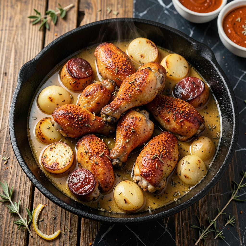 Visual representation of Chicken Wing Boil Recipe: Cajun Spiced One Pot Feast