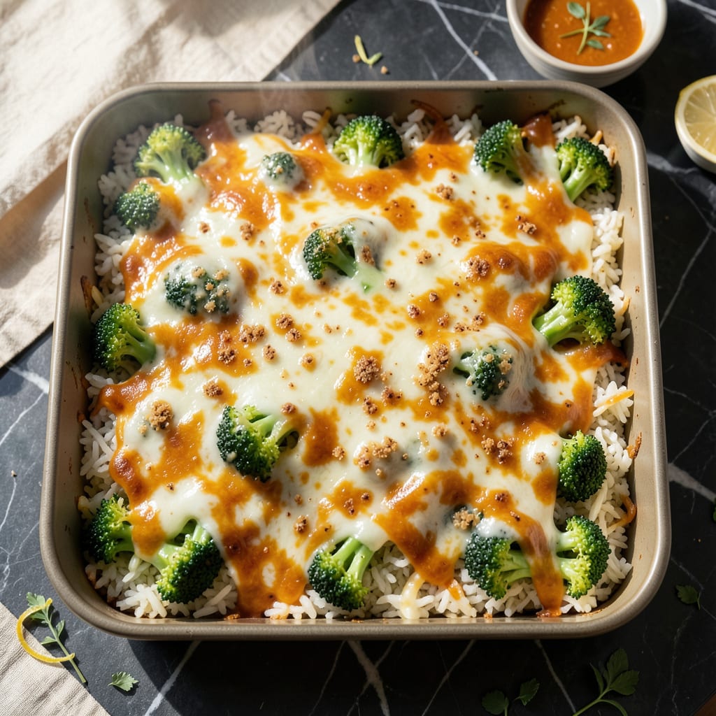 Complete Copycat Cheddars Broccoli Rice Casserole Recipe: Cheesy Bake with Crispy Topping overview image