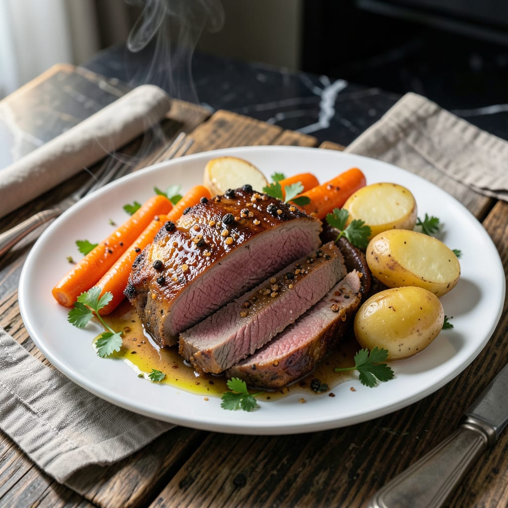 Visual representation of Corned Beef Point Recipe: Marbled Cut for Ultra Tender Bites