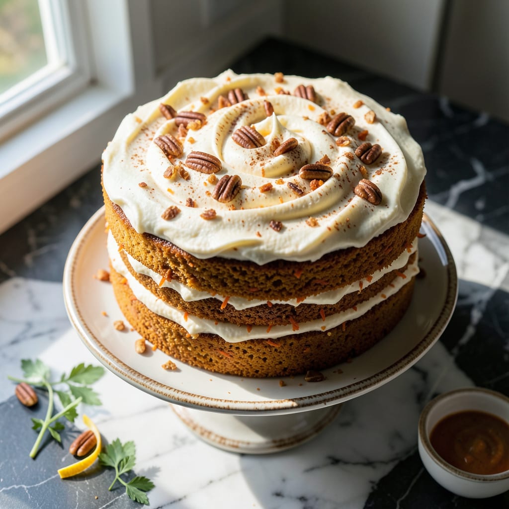 Comprehensive Costco Carrot Cake Recipe: Cream Cheese Frosting With Walnut Crunch visual reference