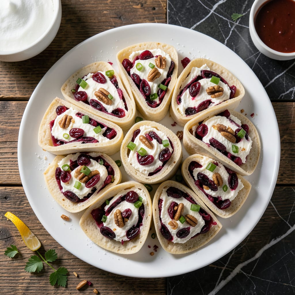 Cranberry Cream Cheese Pinwheels Recipe: Festive Swirls for Holiday Gatherings detailed visual guide