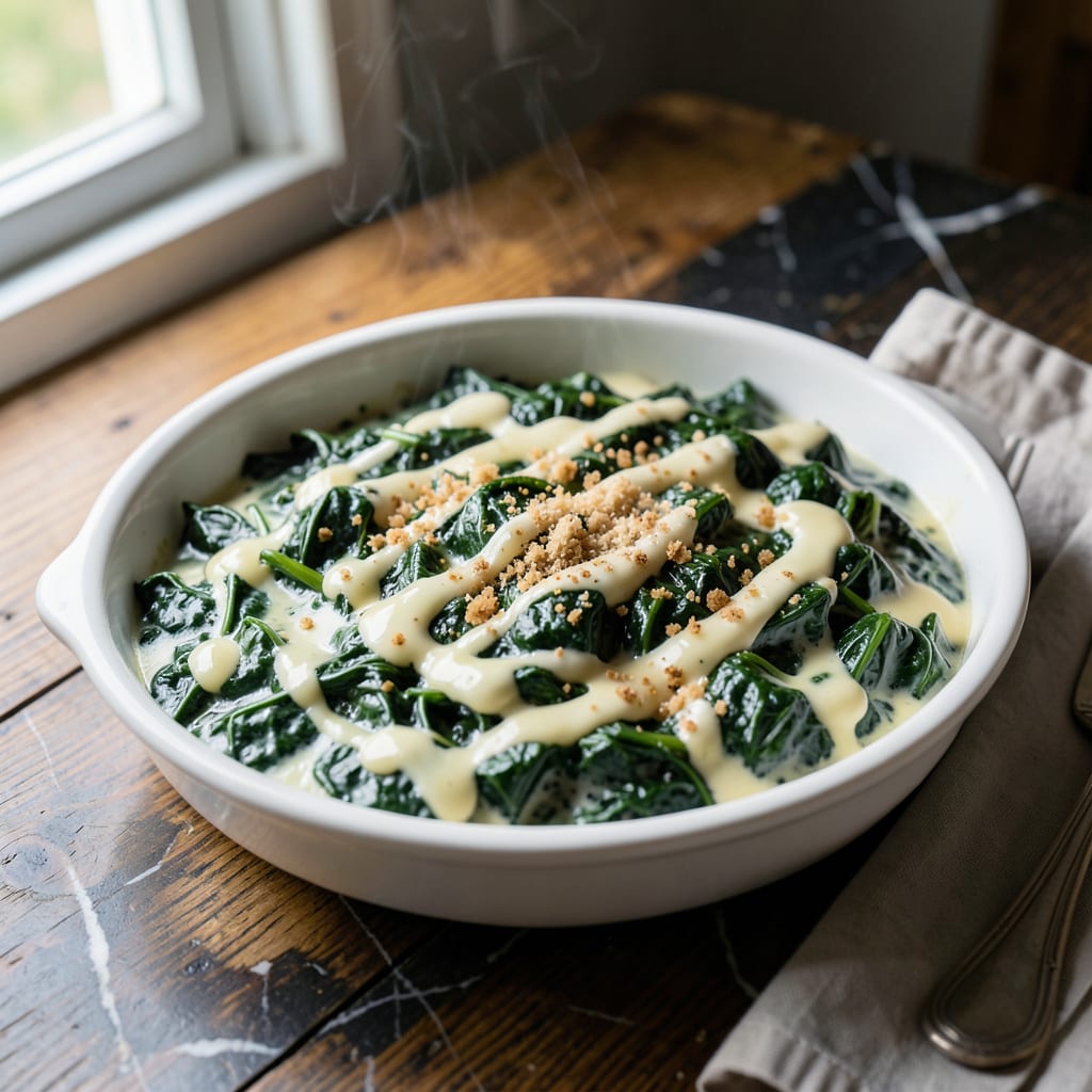 Creamed Spinach Recipe With Canned Spinach: Rich And Velvety Side Dish detailed visual guide
